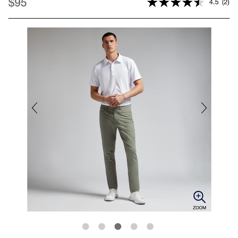 GFORE Men’s White GTech Essential Jersey Polo